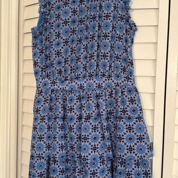 Tiered blue floral Banana Republic dress - Picture 2 of 5
